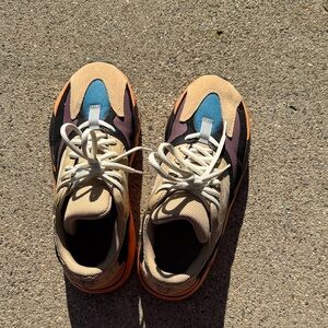 Multicolor Sneakers with Orange and Blue Accents